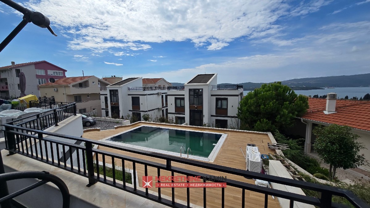New 48 m² Two-Bedroom Apartment with Terrace in a Building with a Pool, Kava, Tivat